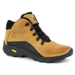 KOMODO Buty męskie trzewiki skórzane zimowe 903K camel żółte brązowe. Brązowe trekkingi męskie na zimę, trekkingowe. Za 453.66 zł.