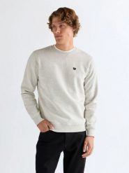 MESKA BLUZA WRANGLER SIGN OFF CREW OAT MEL 112378030. Bluzy męskie Wrangler, xl, bez wzorów, bez kaptura. Za 149.99 zł.