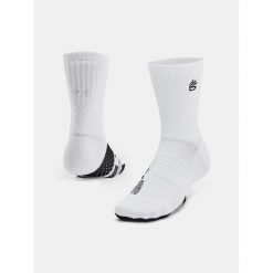 Skarpety męskie Under Armour Curry AD Playmaker 1P Mid. Białe buty sportowe męskie Under Armour, bez zapięcia, na fitness i siłownię. Za 69.99 zł.