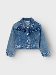 NAME IT Kurtka jeansowa Emma 13226505 Niebieski Regular Fit. Niebieskie kurtki i płaszcze dla dziewczynek Name it, bez wzorów, z bawełny, bez kaptura. Za 164.99 zł.