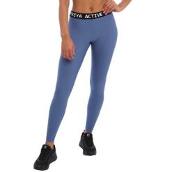 Legginsy damskie Freya Power Sculpt 2.0. Niebieskie legginsy damskie FREYA ACTIVE, bez wzorów, z materiału. W wyprzedaży za 234.50 zł.