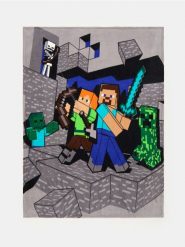 Koc Minecraft - wielobarwny. Kocyki dla dzieci Sinsay. Za 35.99 zł.