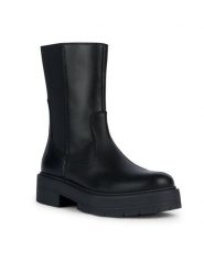 Geox Botki D Spherica Ec7 D36VDK 00043 C9999 Czarny. Czarne botki damskie Geox, ze skóry, bez obcasa, na płaskiej podeszwie, bez zapięcia. Za 579.99 zł.