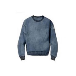 Bluza z ściągacze na co dzień na siłownię. Niebieskie bluzy męskie LEONE 1947 APPAREL, bez wzorów, z bawełny, bez kaptura. W wyprzedaży za 164.19 zł.