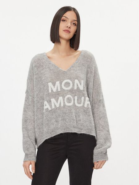 Kontatto Sweter 3M1200 Szary Oversize. Szare swetry damskie Kontatto, m, bez wzorów, z syntetyku, bez kołnierzyka, bez ramiączek, bez kaptura. Za 339.99 zł.