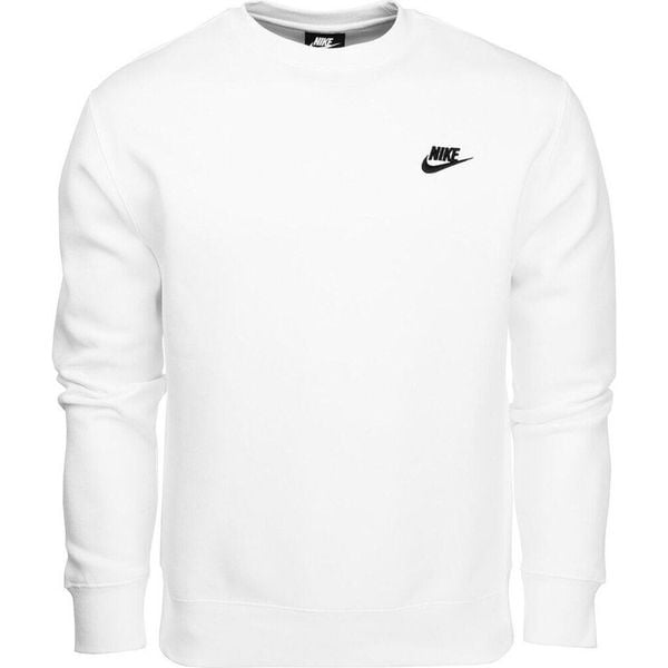 Bluza sportowa męska Nike Sportswear Club. Białe bluzy męskie Nike, m, bez wzorów, bez kaptura. Za 182.00 zł.