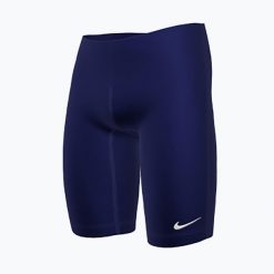 Jammery pływackie dziecięce Nike Hydrastrong Solid Jammer. Niebieskie kąpielówki dla chłopców Nike, bez wzorów. Za 99.99 zł.