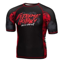 Koszulka Męska na siłownię rashguard MMA EXTREME HOBBY WHY SO SERIOUS. Czarne koszulki sportowe męskie EXTREME HOBBY, m, bez wzorów, z bawełny, bez kołnierzyka, bez ramiączek, do biegania. Za 199.00 zł.