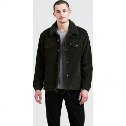 Sztruksowa kurtka "Coach" w kolorze khaki. Brązowe kurtki męskie Levi's, ze sztruksu. W wyprzedaży za 217.95 zł.