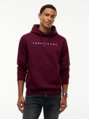 Tommy Jeans bluza z kapturem Mężczyźni lila, L. Bluzy męskie Tommy Jeans, l, bez wzorów, z jeansu, z kapturem. Za 369.95 zł.