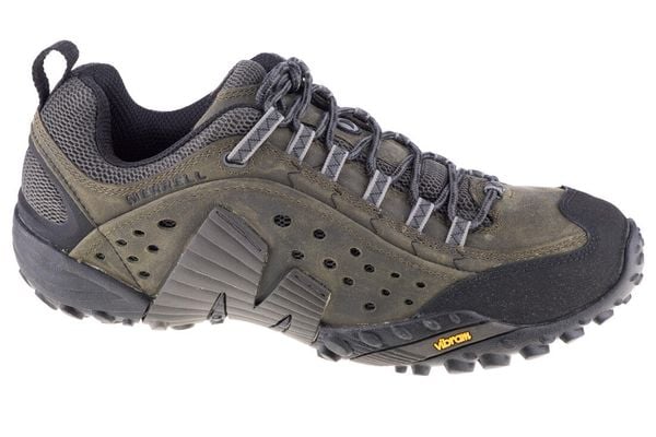 Buty trekkingowe męskie Merrell Intercept. Szare trekkingi męskie Merrell, trekkingowe. Za 699.99 zł.