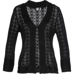 Sweter rozpinany Premium bonprix czarny. Czarne kardigany damskie bonprix, bez wzorów, bez kołnierzyka, bez ramiączek, bez kaptura. Za 99.99 zł.