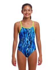 Strój kąpielowy jednoczęściowy FUNKITA Wing Streak - dziewczęcy. Niebieskie stroje kąpielowe dla dziewczynek FUNKITA, bez wzorów, z elastanu. Za 189.00 zł.