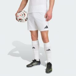Szorty Entrada26. Białe krótkie spodenki sportowe męskie Adidas, bez wzorów, do piłki nożnej, climacool (adidas). Za 79.95 zł.