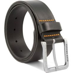 Pasek Męski BOSS - Jeek 50292879 90 Black 001. Czarne paski damskie Boss, bez wzorów, ze skóry. W wyprzedaży za 109.00 zł.