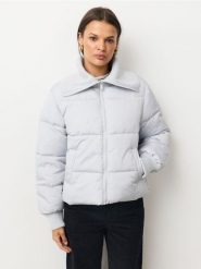 Pikowana kurtka puffer - szary. Szare kurtki damskie Sinsay, l, bez wzorów, bez kaptura. Za 99.99 zł.