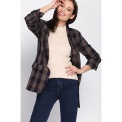 Granatowo-Szara Marynarka Proportions. Niebieskie żakiety damskie Born2be, w kratkę. Za 119.99 zł.