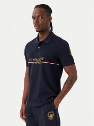 Beverly Hills Polo Club Polo P-SS26M-P2528 Granatowy Regular Fit. Niebieskie koszulki polo męskie Beverly Hills Polo Club, m, bez wzorów, z bawełny, bez ramiączek. Za 199.99 zł.
