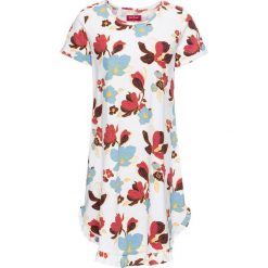 Sukienka shirtowa z nadrukiem, krótki rękaw bonprix biel wełny z nadrukiem. Sukienki damskie marki bonprix. Za 54.99 zł.