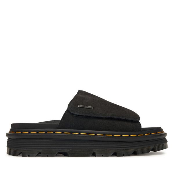 Klapki Dr. Martens. Czarne klapki damskie Dr. Martens, bez wzorów, bez obcasa. Za 679.99 zł.