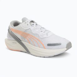 Buty do biegania damskie PUMA Run Xx Nitro. Białe obuwie sportowe damskie Puma, bez wzorów, z materiału, do biegania. Za 349.99 zł.