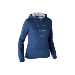 Bluza Gym & Pilates 520 damska. Szare bluzy damskie DOMYOS, xs, bez wzorów, z bawełny, bez kaptura. Za 59.99 zł.