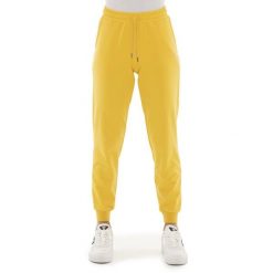 Bluza lekki z bawełna z kieszenie na co dzień. Żółte bluzy damskie LEONE 1947 APPAREL, bez wzorów, z bawełny, bez kaptura, na fitness i siłownię. W wyprzedaży za 109.46 zł.