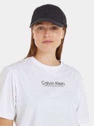 Calvin Klein Czapka z daszkiem Elevated Softs K60K611905 Czarny. Czarne czapki i kapelusze damskie Calvin Klein, bez wzorów, z materiału. Za 149.99 zł.