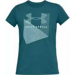 Koszulka damska Under Armour Sportstyle Mesh Logo Crew 1310488. Zielone koszulki sportowe damskie Under Armour, s, bez wzorów, z meshu, sportowe, bez kołnierzyka. Za 89.99 zł.