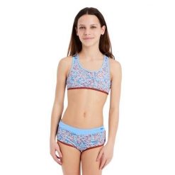 Dziewczęcy dwuczęściowy kostium kąpielowy Protest Prtdewi. Niebieskie stroje kąpielowe dla dziewczynek Protest, bez wzorów, z materiału. Za 277.50 zł.