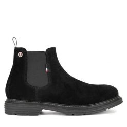 Sztyblety U.S. Polo Assn. Czarne botki męskie U.S. Polo Assn., bez wzorów, bez zapięcia. Za 379.99 zł.
