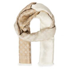 Szal Guess. Brązowe szaliki i chusty damskie Guess, z aplikacjami. Za 259.99 zł.