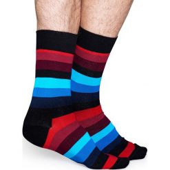 Happy Socks - Skarpety Stripe. Niebieskie skarpety męskie marki Happy Socks, z bawełny. W wyprzedaży za 29.90 zł.