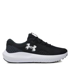 Buty do biegania Under Armour. Czarne obuwie sportowe damskie Under Armour, bez wzorów, do biegania. Za 199.99 zł.