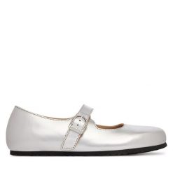 Baleriny Birkenstock. Szare baleriny damskie Birkenstock, bez wzorów, bez obcasa. Za 599.99 zł.