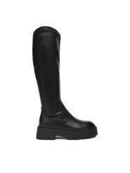 DeeZee Kozaki CEO-HY8008S-5 Czarny. Czarne kozaki damskie DeeZee, z materiału, bez obcasa, na płaskiej podeszwie. Za 219.99 zł.