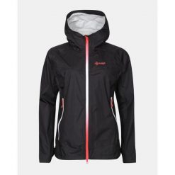 Damska kurtka typu hardshell Kilpi HURRICANE-W. Czarne kurtki damskie Kilpi, bez wzorów, z hardshellu, bez kaptura. Za 835.17 zł.