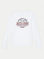 Jack & Jones Junior Bluzka Logo 12258880 Biały Regular Fit. Białe t-shirty dla chłopców Jack & Jones Junior, bez wzorów, z bawełny, bez ramiączek. Za 39.99 zł.