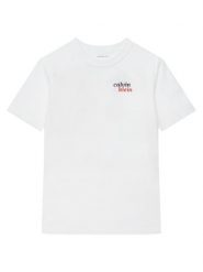 Calvin Klein Jeans T-Shirt LVCKTJA39B Biały Regular Fit. Białe t-shirty dla chłopców Calvin Klein Jeans, bez wzorów, z bawełny, bez ramiączek. Za 129.99 zł.