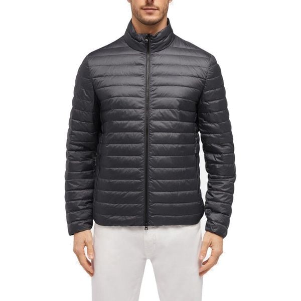 Kurtka GEOX M DERECK Szary. Szare kurtki męskie Geox, m, bez wzorów, z tkaniny, bez kaptura. Za 493.99 zł.
