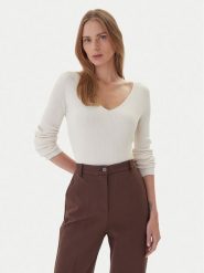 Kontatto Sweter 3M0818C Écru Slim Fit. Swetry damskie Kontatto, m, bez wzorów, z syntetyku, bez kołnierzyka, bez ramiączek, bez kaptura. Za 249.99 zł.