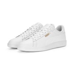 Buty męskie trampki Puma SMASH 3.0 L. Białe trampki męskie Puma, bez wzorów, z materiału, klasyczne, bez zapięcia. Za 213.99 zł.