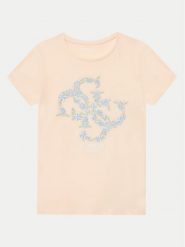 Guess T-Shirt J5GI02 K6YW4 Różowy Regular Fit. Czerwone t-shirty i topy dla dziewczynek Guess, z aplikacjami, z bawełny, bez ramiączek. Za 59.99 zł.