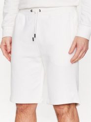 Guess Szorty sportowe Aldwin Z2YD04 KAIJ1 Biały Slim Fit. Białe krótkie spodenki sportowe męskie Guess, m, z aplikacjami, z bawełny. Za 199.99 zł.