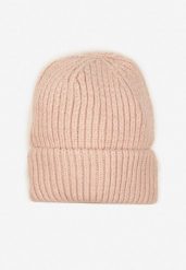 Różowa Czapka Beanie z Wiskozą z Prążkowanego Materiału Ozdobiona Metaliczną Nicią Temitana. Czerwone czapki i kapelusze damskie Renee, z aplikacjami, z jeansu, eleganckie. Za 39.99 zł.