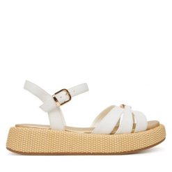 Sandały Tommy Hilfiger. Białe sandały dziewczęce Tommy Hilfiger, bez zapięcia. Za 409.99 zł.