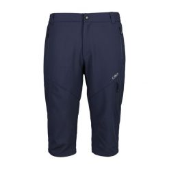 Spodnie o długości 3/4 z siatkową bielizną CMP Capri. Niebieskie spodnie materiałowe męskie CMP, bez wzorów, z materiału, klasyczne. Za 380.50 zł.
