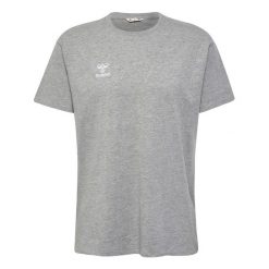 Koszulka hmlGO 2.0 T-SHIRT S/S. Szare koszulki sportowe męskie Hummel, m, bez wzorów, bez kołnierzyka, bez ramiączek, do piłki nożnej. Za 122.50 zł.