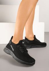 Czarne Buty Sportowe Sneakersy z Elastyczną Cholewką Ulithiela. Czarne obuwie sportowe damskie Born2be, bez wzorów, z jeansu, trekkingowe. Za 64.99 zł.