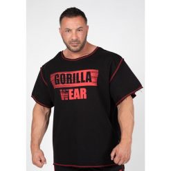 Wallace Top do ćwiczeń - Czarny/Czerwony. Czerwone buty sportowe męskie GORILLA WEAR, bez zapięcia, na fitness i siłownię. Za 212.00 zł.